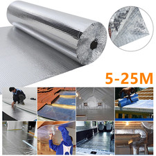 5M-25M Double Bubble Roof Insulation Foil Aluminium Shed Commercial Wall Floor
