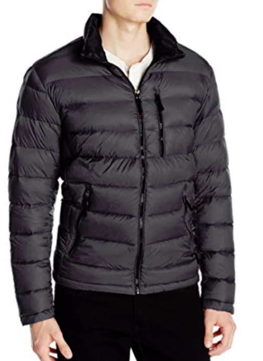 Calvin Klein Packable Down Puffer Jacket Titanium/Black 2XL NWT $225