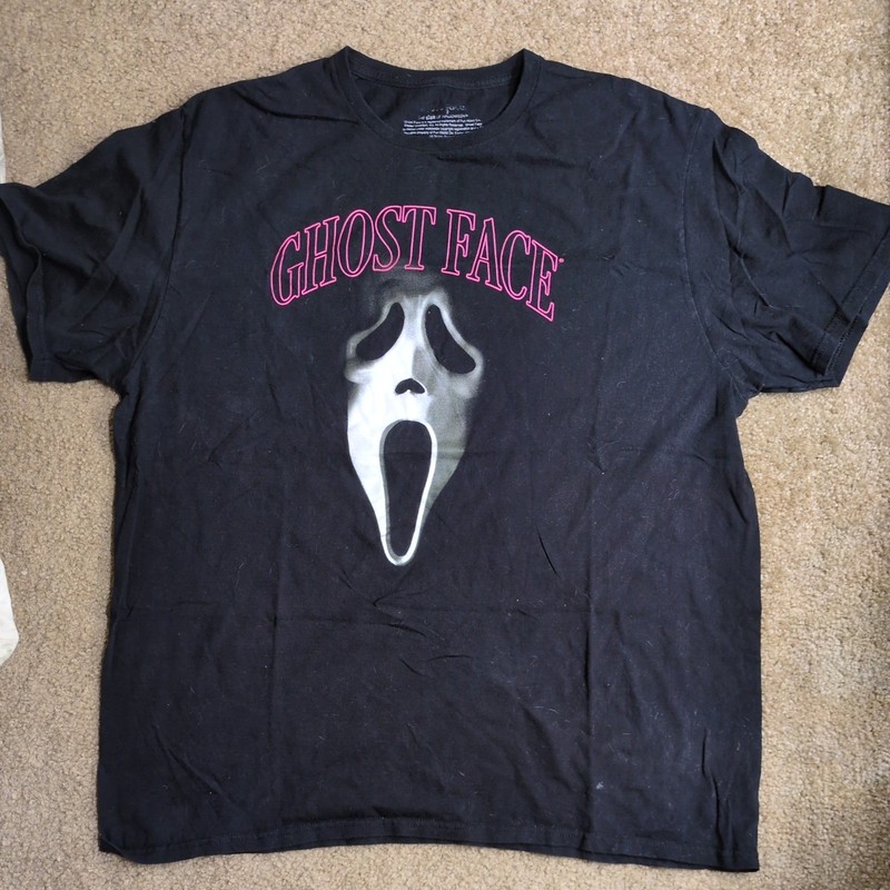 Scream Ghost Face T-Shirt Black Halloween Icons of Horror Movies Size 2X
