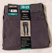 Kirkland Signature Men's Stretch Tech Pant Gray Size 38x29