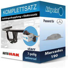 Für Mercedes 190 82- AUTO HAK Anhängerkupplung starr + 7polig E-Satz neu