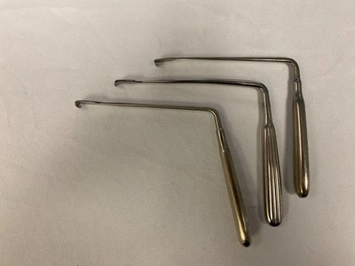 Set of 3 Scoville Surgical Nerve Root Retractors, Storz, Jarit 285-431