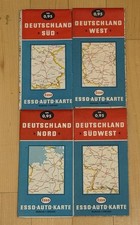 VTG Esso Auto-Karte Germany Map LOT S&uuml;d West Nord S&uuml;dwest Deutschland Travel