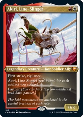 1x Akiri, Line-Slinger - Foil Etched NM-Mint, English Commander Legends MTG Magi