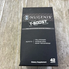 New Nugenix T-BOOST Free Testosterone Booster for Men, 42 Capsules Exp 08/2026