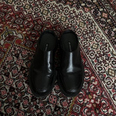 Ann Demeulemeester Black Leather Mules Size 35 US 5 Made In Italy Slip On