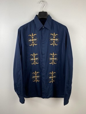 Ermanno Scervino Rare Shirt Button Up Navy Size: L/XL Men s