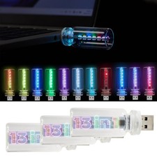 New Car USB Lights, 13 in 1 Touch Adjustment LED Mini 3Pcs