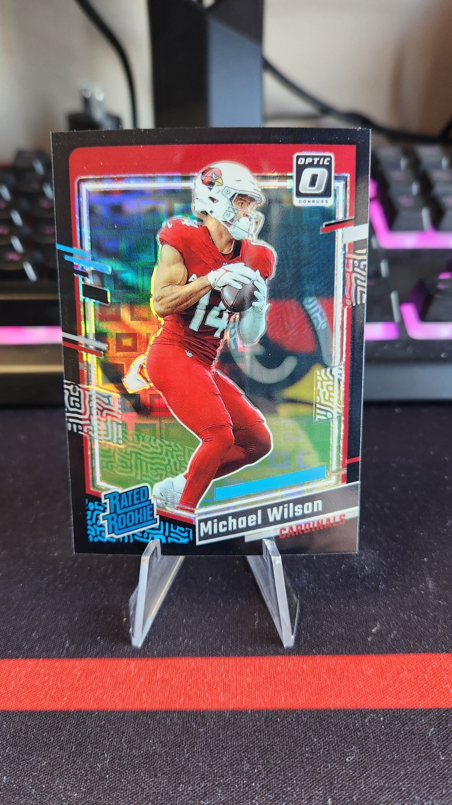 2023 Panini Donruss Optic Michael Wilson #204 Black Pandora /25 SP Cardinals