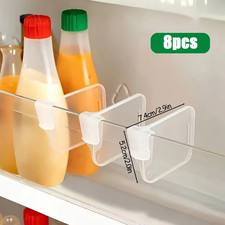 8/16/24PCS Sturdy Clear Refrigerator Organizer Dividers Adjustable Fridge Storag