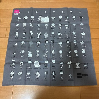 New and unused Snoopy Museum Bandana Gray Black All Characters