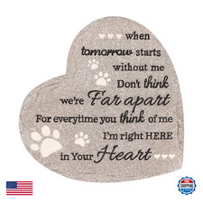 Pet Memorial Stone for Dogs  Cats - 10" Garden Marker, Loss of Dog Gift