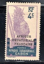 FRANCE FRENCH REPUBLIC GABONAISE GABON OVERPRINT STAMPS MINT HINGED LOT 712AF