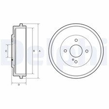 Tambour de frein Ford TOURNEO