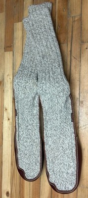 Acorn Original Slipper Sock Mens 12-13 Cushion Comfort Warm Gray Leather Sole