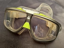 Aqua Sphere Seal 2.0 Swim Goggles with Transparent Lens  Case Black Green ITALY