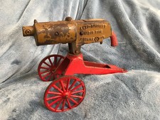 Vintage Anti-Aircraft, Cast Iron Cap Gun Toy, Grey Iron Casting Co, Mt Joy, 1918