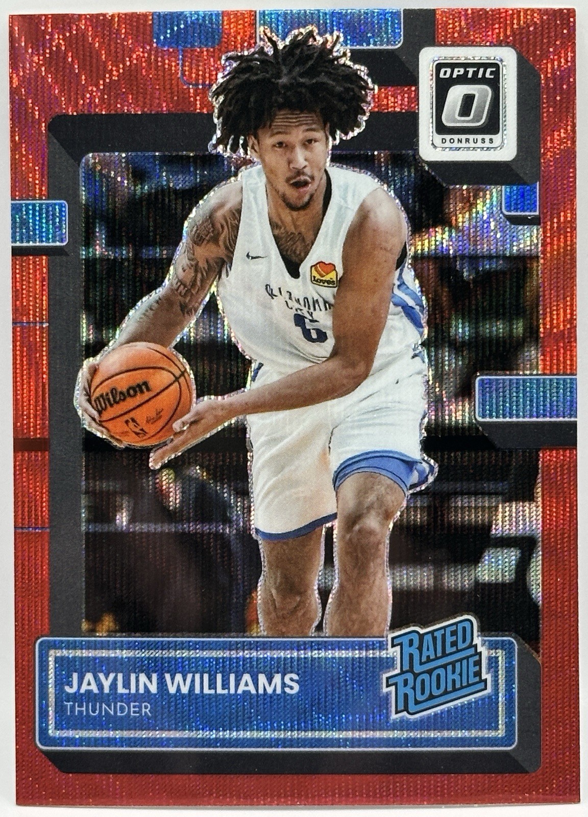 2022-23 Panini Donruss Optic - Rated Rookie Jaylin Williams #246 Red Wave Prizm