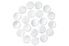 White Adhesive Felt Circles: Variety of Sizes:   ,   , 1"