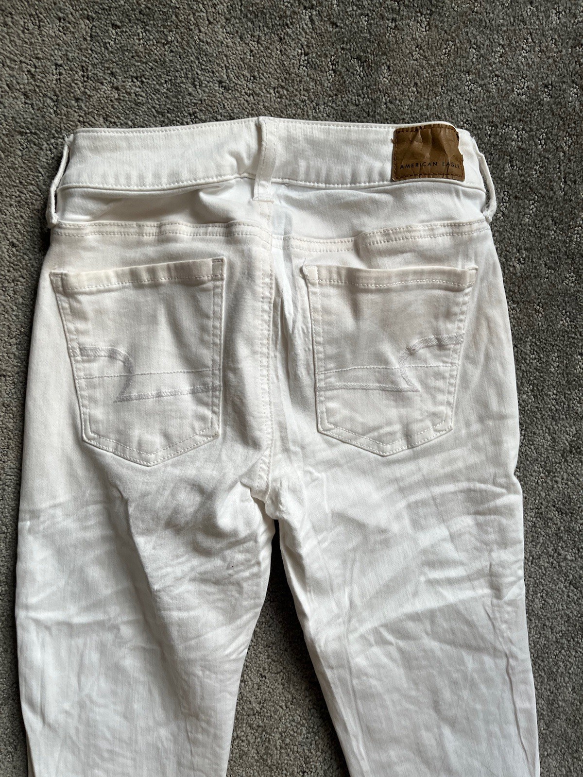 American Eagle White Super Stretch Solid Jegging … - image 2