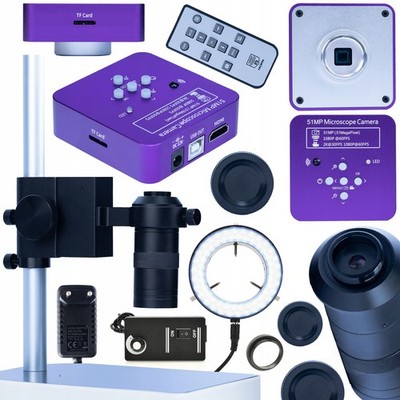 PRO Digital Microscope Set - 51MP USB/HDMI Cam for Lab |100x|56LED