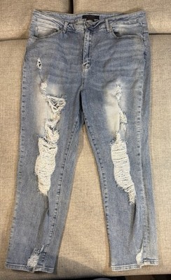 Risen 2XL High Rise Distressed Skinny Jeans Women s Stretch Plus Size