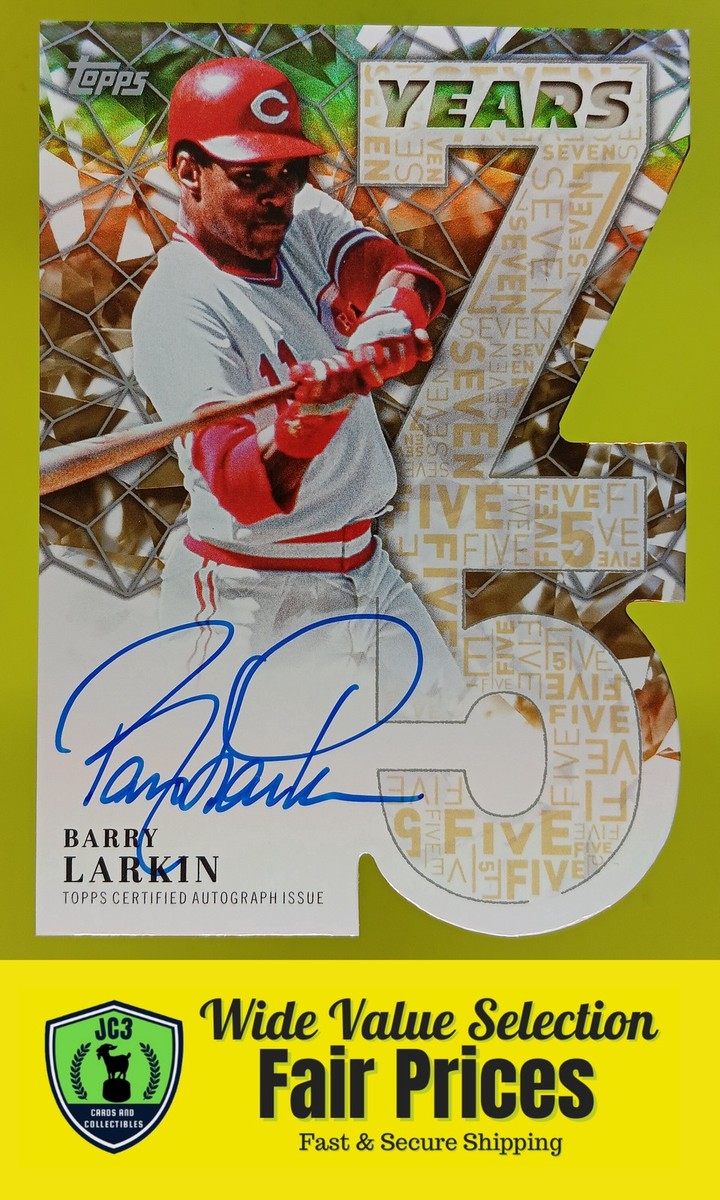 2026 Topps 75 Years Auto Barry Larkin Gold Foil /50 #75YA-BL Reds