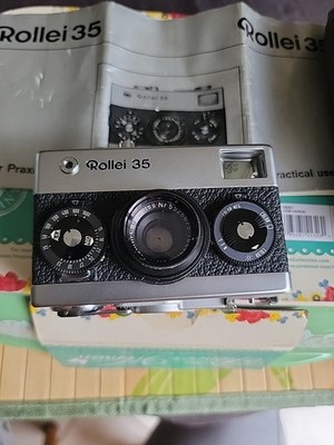 Rollei 35 Silver 35mm Viewfinder Film Camera With Case & Mini