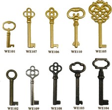 10PACK Universal Skeleton Keys Replacement for Vintage Antique Furniture .