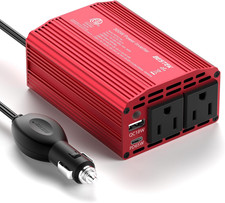 300W Car Power Inverter with 65W USB-C and QC3.0 Ports - 12V DC to 110V AC Conve
