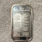 Gold and Silver Mint Ten Commandments 1 oz Silver Bar Bullion