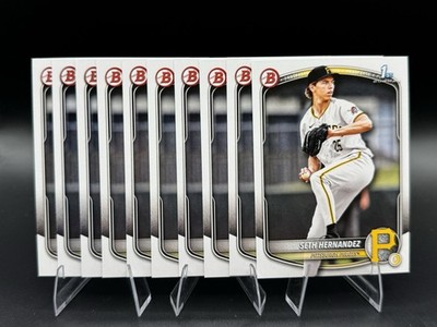 Lot (x10) 2025 Bowman Draft Seth Hernandez Pirates 1st Paper Base #BD-25