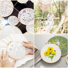 6 Pieces Embroidery Hoops 3 Inch to 10 Inch Cross Stitch Hoop Small Embroider...