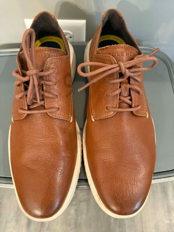 Beautiful Cole Haan Grand Men's Loafers British Tan Soft Leather Size 9 1/2