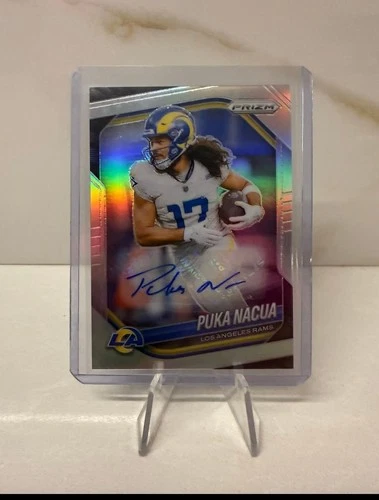 2025 Panini Prizm Puka Nacua Silver Auto Rams