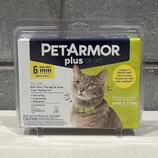 PetArmor PLUS 6 Doses Flea, Tick  Lice Treatment for Cats over 1.5 lbs