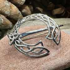 NEW Solid Sterling Silver Celtic Knot Tara Brooch Irish Ireland Ladies Pin 925