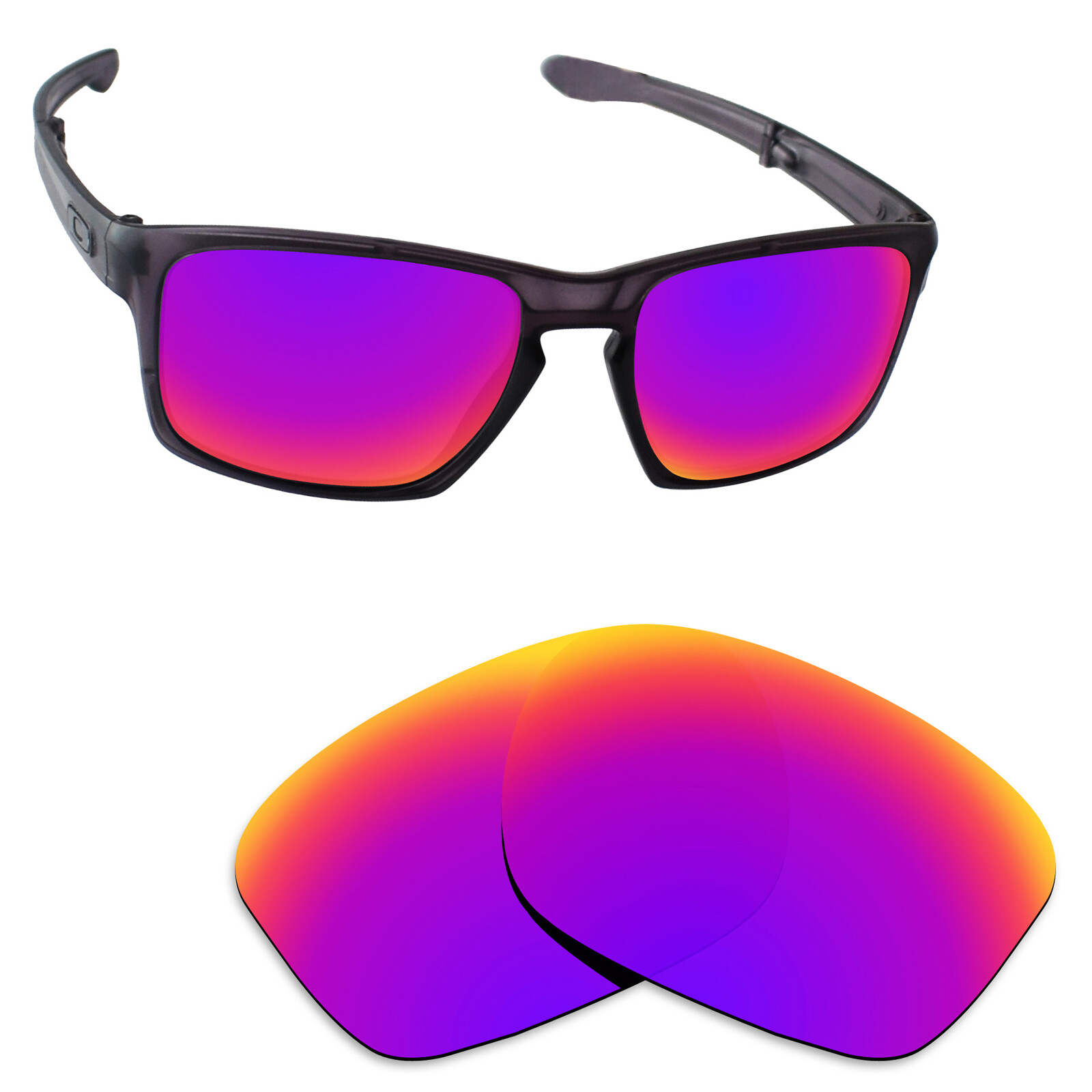 Hawkry Polarized Replacement Lenses for-Oakley Sliver Foladable Midnight Sun