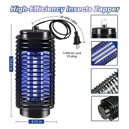 Electric Bug Zapper Outdoor Insect Killer Mosquito Trap UV Light Weatherproof - Imagen 2 de 5