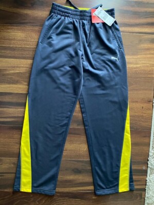 New With Tags PUMA Boys Athletic Performance Track Pants Gray Youth Size 10/12