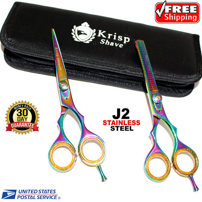 PROFESSIONAL J2 HAIR CUTTING HAIRDRESSING THINNING SHEARS SCISSORS SET (5.5'') 