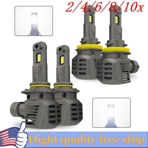 9005 H11 LED Headlight Kit High Low Beam Bulb Bright 6500K White 8000LM 4/8X