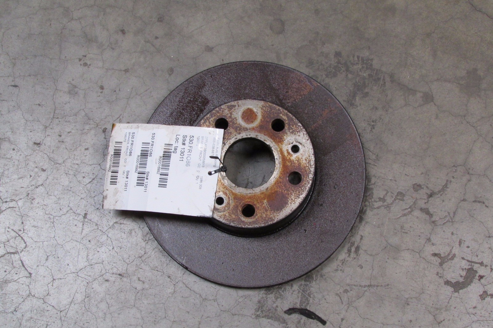 Ferrari 308 Front Brake Rotor, Disc, Used, P/N 106072