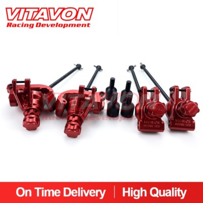 VITAVON Alu/ HD 45# Steel Spline Axle Kit for Traxxas Sledge red V1 w/3mm offset