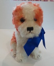 STEIFF 8.5" MOHAIR "MOLLY" HUND HOUND DOG 1927 REPLICA, BUTTON, ID TAG