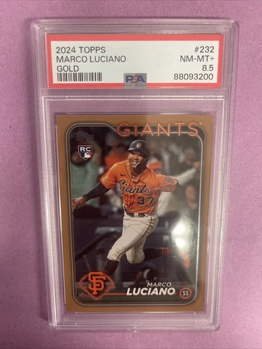 2024 Topps Marco Luciano #232 RC Rookie-GOLD /2024 PSA 8.5 NM-MT+ GIANTS (ZP)