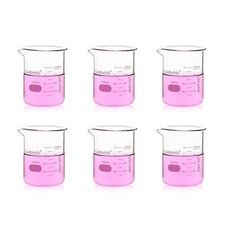 6-PCS Heavy Duty Borosilicate Glass 150mL Beaker Set , Labvida LVA006   NEW
