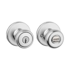 Kwikset Tylo Satin Chrome Keyed Entry Door Knob