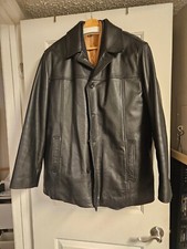 J. Crew mens leather coat L size