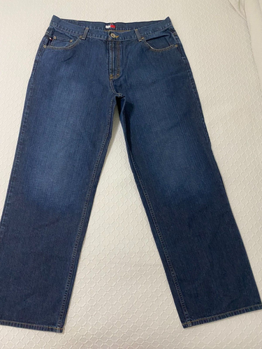 Tommy Hilfiger Jeans Herren gerade Denim 100 % Baumwolle Größe W38 L32 blau #2561 - Bild 4 von 9